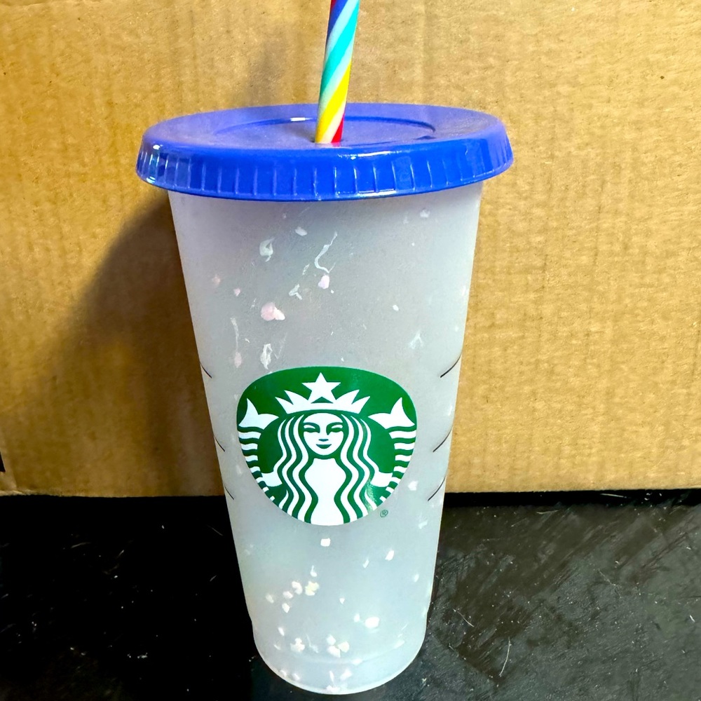 Starbucks COLOR CHANGING Confetti Cold Cup 24oz Reusable